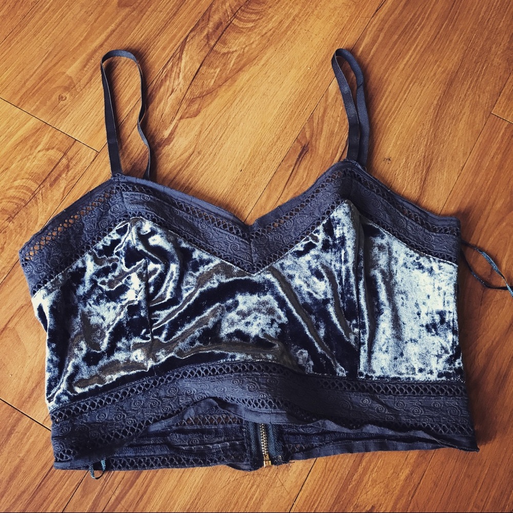 Bohemian Velvet Crop Top